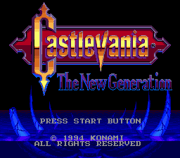 Castlevania - The New Generation (Europe) Title Screen